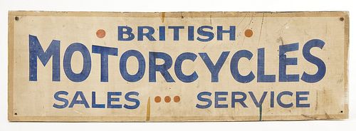 British Motorcycle Sales & Service Sign