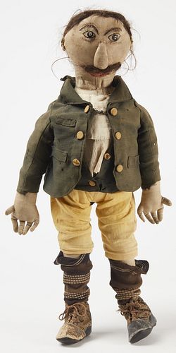 Important Early Male Cloth Doll