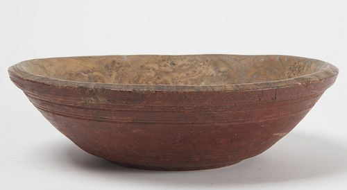 Early Painted Burl Bowl