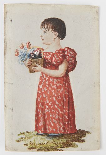 Miniature Full Length Portrait of a Child
