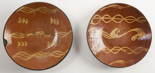 Two Early Redware Chargers