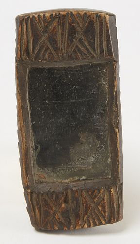 Early Carved Make-Do Mirror