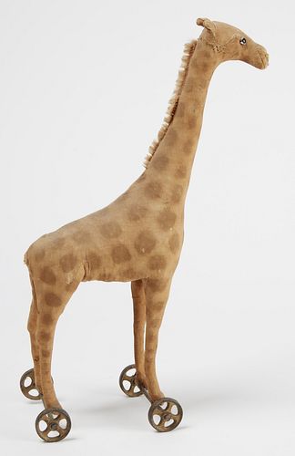 Fine Early Stuffed Giraffe Pull Toy