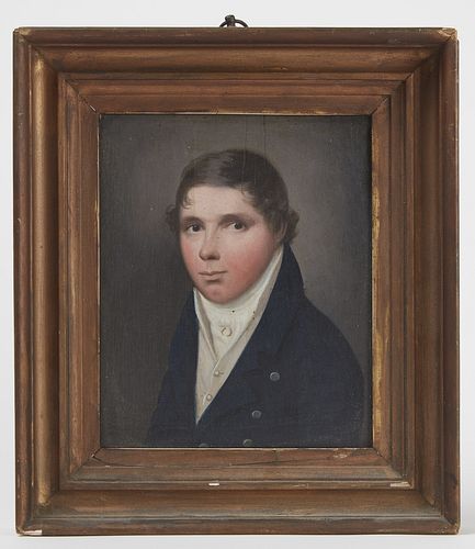Early Portrait of gentleman on Wood Panel