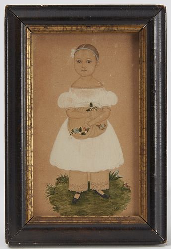 Miniature of a Girl in a White Dress