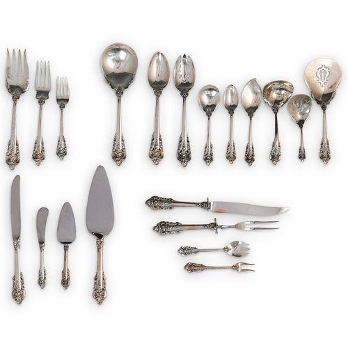 (108 Pc) Sterling Wallace "Grand Baroque" Flatware Set