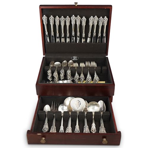 (90 Pc) Sterling Wallace "Grand Baroque" Flatware Set