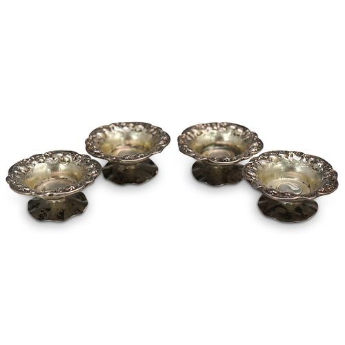 (4Pc) Sterling Silver Footed Salt Cellars