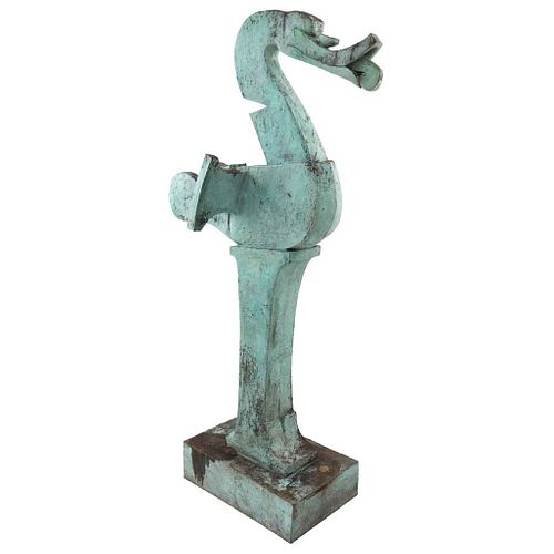 JUAN SORIANO, El Pato, Signed and dated 1989, Bronze sculpture P / A, 77.1 x 18.5 x 44.4" (196 x 47 x 113 cm), Certificate