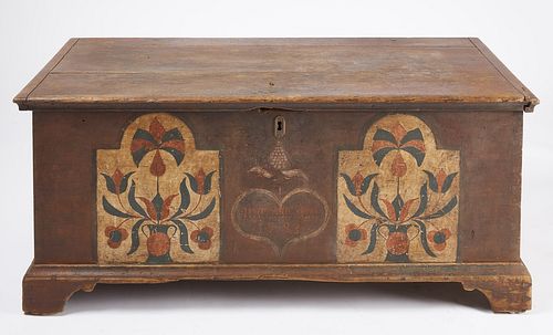Fine Paint-Decorated Dower Chest - 1783