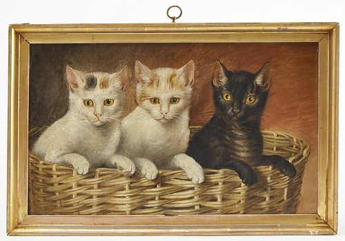 Folk Art Portraits of 3 Cats