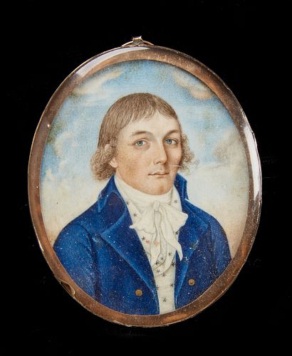 Fine Early Portrait Miniature of a Gentleman