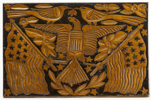 Folk Art Carved Spanish-American War Carved Panel