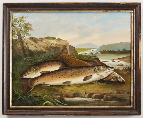 Good Early Painting of Trout