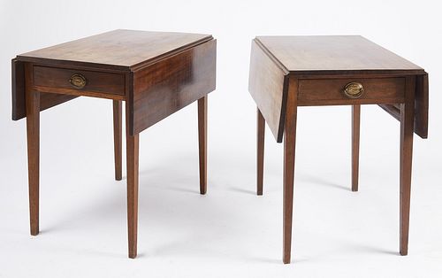 Rare Pair of Matched Rhode Island Pembroke Tables
