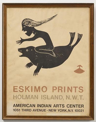 2 Wood Block Prints American Indian Arts NYC