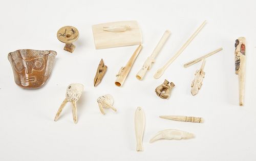 Lot of Native bone implements