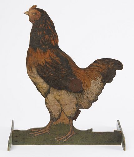 Lithograph Chicken Shooting Target