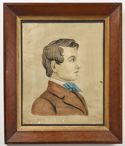 Watercolor on Paper of a Young Man