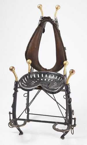 Folk Art Equestrian Chair