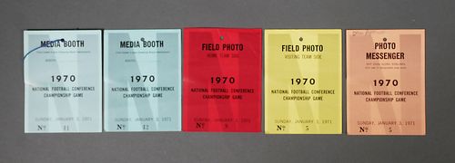 5 Press Passes?1970 NFC Championship?Cowboys?49ers