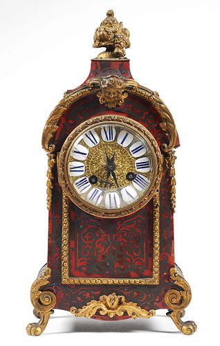 Vintage French Boulle Style Mantle Clock 
