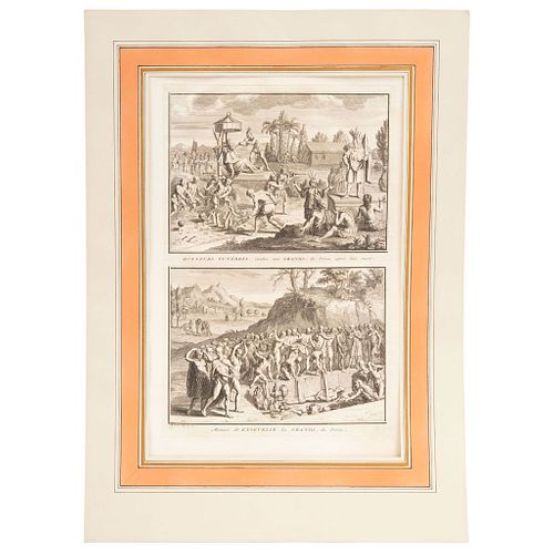 BERNARD PICART CÉRÉMONIES ET COUTUMES RELIGIEUSES DE TOUS LES PEUPLES DU MONDE Lot of 19 engravings 16.5 x 11.8" (42 x 30 cm)