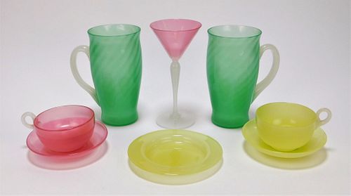 8 Steuben & Stevens & Williams Art Glass Drinkware