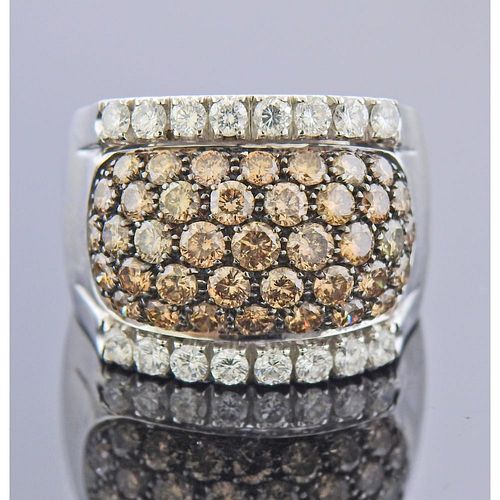 18k Gold 3.11ctw Fancy Diamond Italian Ring 
