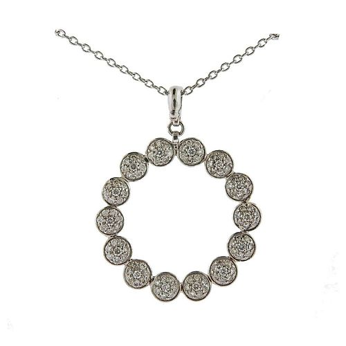 Gurhan Delicate Open Circle 18k Gold Diamond Pendant Necklace