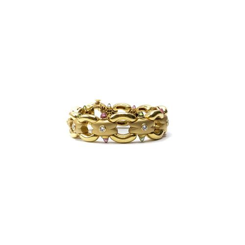 Susy Mor 18k Gold Tourmaline Diamond Bracelet