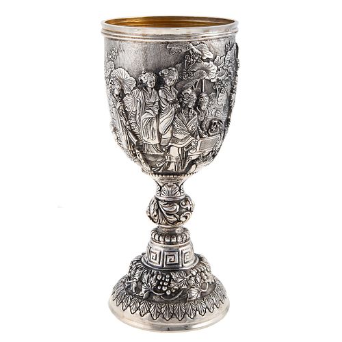 Chinese Export Sterling Goblet