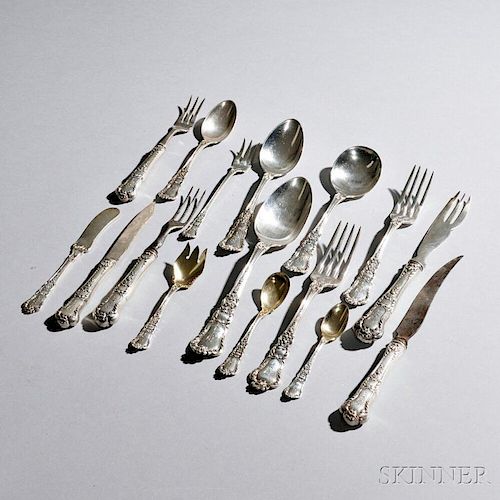 Partial Gorham Baronial   Sterling Silver Flatware Service