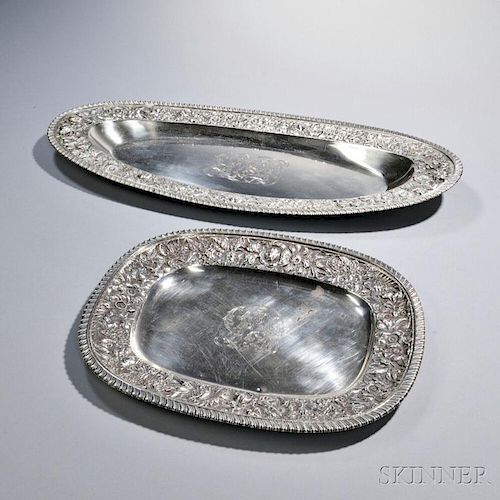 Two Bailey, Banks & Biddle Sterling Silver Trays