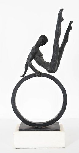 Contemporary Iron Sculpture of Acrobat