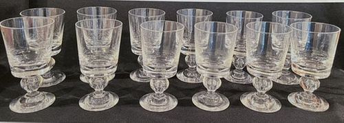 Set of (12) Steuben Glass Goblets