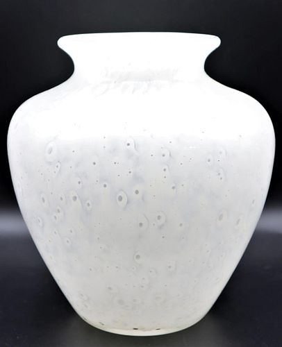 Steuben White Cluthra Vase