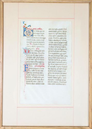 Illuminated Manuscript (1153 A.D.) Italy