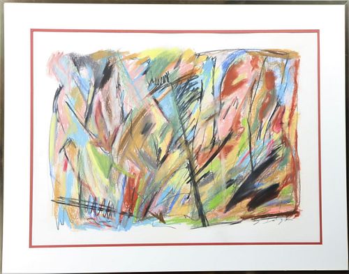 Abstract Chalk Pastel, Signed