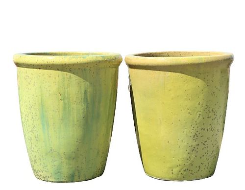 Pair of Outdoor Ceramic Planters