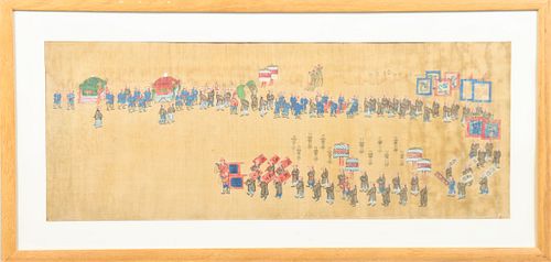 Chinese Festival Panorama, Gouache on Paper