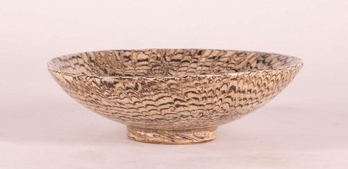 Rare Chinese Marbled-Glaze Pottery Dish