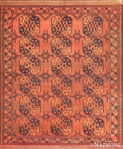 ANTIQUE WEST TURKESTAN YAMOUT RUG 8 ft 4 in x 7 ft 4 in (2.54 m x 2.24 m)