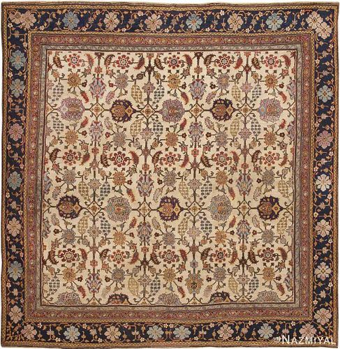 ANTIQUE INDIAN AGRA RUG. 11 ft 5 in x 11 ft 5 in (3.48 m x 3.48 m)