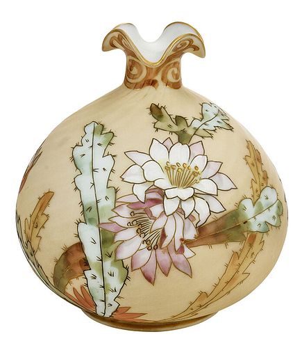 Mt. Washington Crown Milano Art Glass Vase