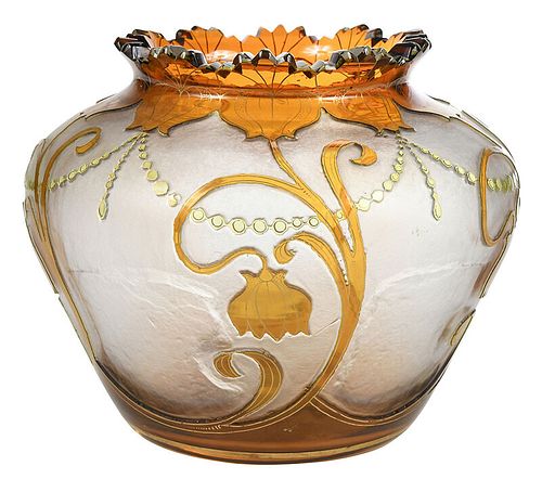 Dorflinger Honesdale Cameo Art Glass Vase