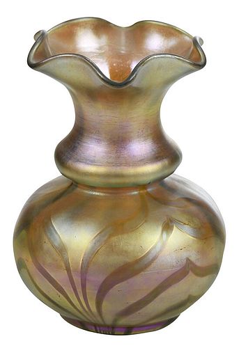 Frederick Carder Steuben Gold Aurene Vase