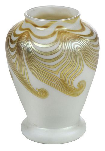Rare Steuben Aurene Art Glass Cabinet Vase