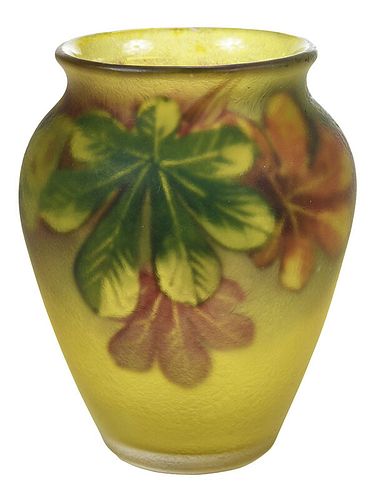 Pairpoint Co. Ambero Reverse Painted Glass Vase