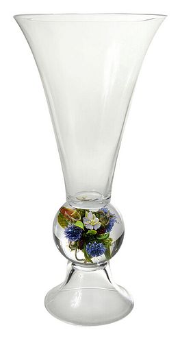 Stankard and Gudenrath Collaboration Art Glass Vase